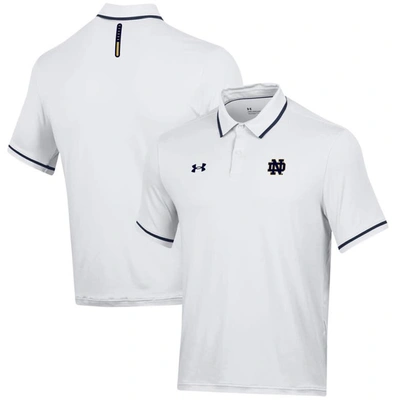 Under Armour White Notre Dame Fighting Irish T2 Tipped Performance Polo