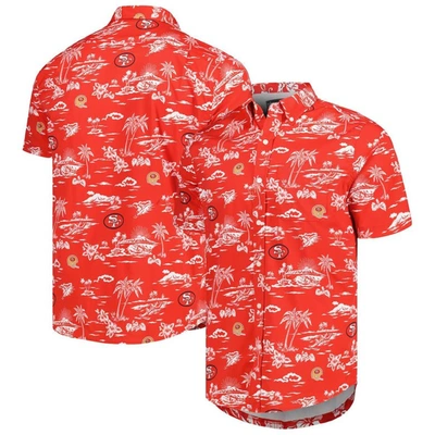 Reyn Spooner Scarlet San Francisco 49ers Throwback Kekai Print Button-up Shirt