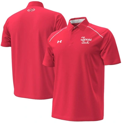 Under Armour Red Texas Tech Red Raiders Throwback Cursive Polo