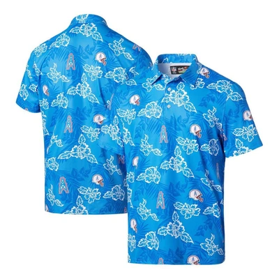 Reyn Spooner Light Blue Houston Oilers Throwback Pua Performance Polo