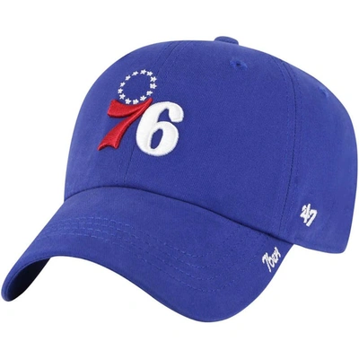 47 ' Royal Philadelphia 76ers Miata Clean Up Adjustable Hat In Blue