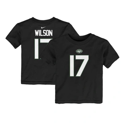 Nike Kids' Toddler  Garrett Wilson Black New York Jets Player Name & Number T-shirt