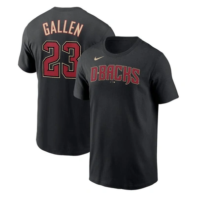 Nike Men's  Zac Gallen Black Arizona Diamondbacks Player Name And Number T-shirt
