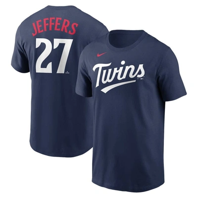 Nike Men's  Ryan Jeffers Navy Minnesota Twins Player Name And Number T-shirt