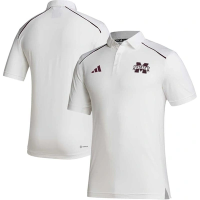 Adidas Originals Adidas White Mississippi State Bulldogs Coaches Aeroready Polo