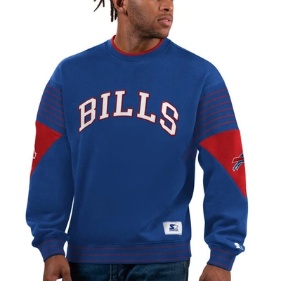 Starter Royal Buffalo Bills Face-off Pullover Sweatshirt