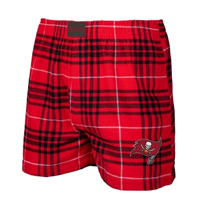 Concepts Sport Red/black Tampa Bay Buccaneers Concord Flannel Boxers