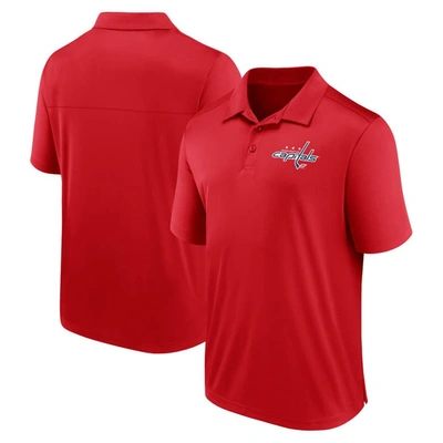 Fanatics Branded  Red Washington Capitals Left Side Block Polo