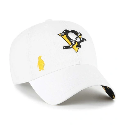 47 ' White Pittsburgh Penguins Confetti Clean Up Adjustable Hat