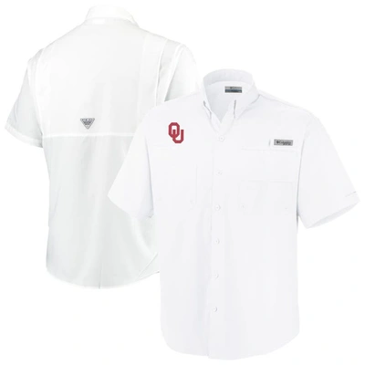 Columbia White Oklahoma Sooners Big & Tall Collegiate Tamiami Button-down Shirt