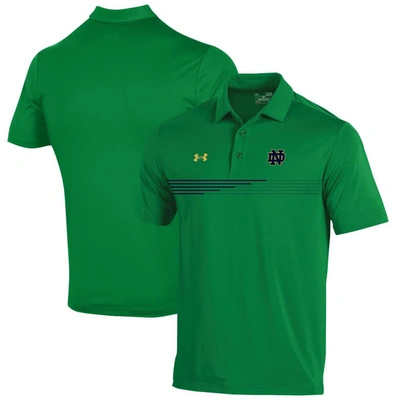 Under Armour Green Notre Dame Fighting Irish Tee To Green Stripe Polo