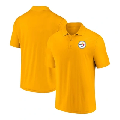 Fanatics Men's  Gold Pittsburgh Steelers Component Polo Shirt