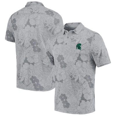 Tommy Bahama Gray Michigan State Spartans Miramar Blooms Polo