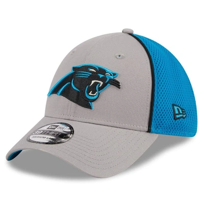 New Era Gray Carolina Panthers  Pipe 39thirty Flex Hat