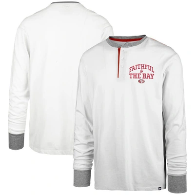 47 ' Cream San Francisco 49ers Faithful To The Bay Pats Peek Henley T-shirt
