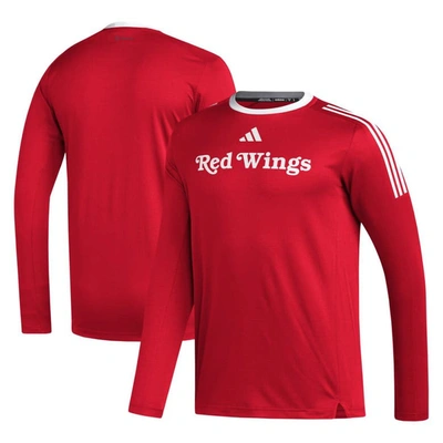 Adidas Originals Men's Adidas Red Detroit Red Wings Aeroready Long Sleeve T-shirt