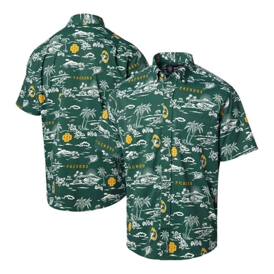 Reyn Spooner Green Green Bay Packers Throwback Kekai Print Button-up Shirt