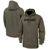 Nike Olive Michigan State Spartans Military Pack Club Fleece Pullover Hoodie In Green
