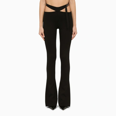 Attico Black Slim Trousers With Cut-out