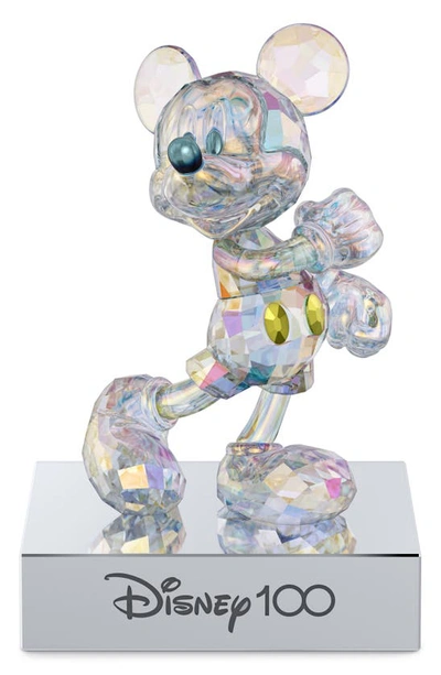 Swarovski Disney100 Mickey Mouse Crystal Figurine In Multicolored