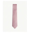 Ferragamo 3d Gancio Silk Tie In Pink