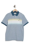 Original Penguin Chest Stripe Cotton Polo In Deep Dive