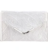 Nina Embroidery Envelope Clutch Bag - Ivory