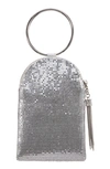 Nina Metallic Mesh Handbag In Silver