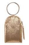 Nina Metallic Mesh Handbag In Gold