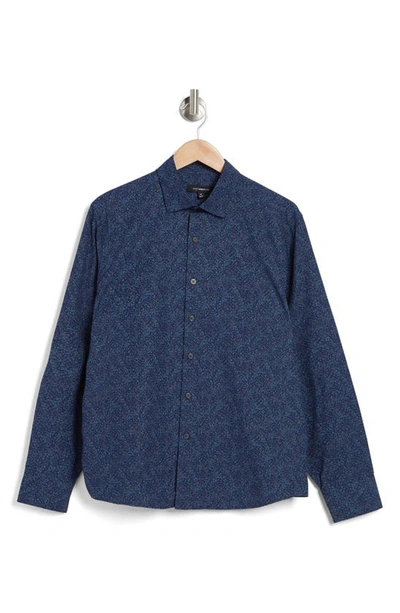 Westzeroone Cairo Long Sleeve Woven Button-down Shirt In Blue