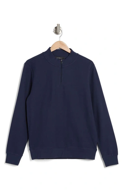 Westzeroone Riverbend Half Zip Pullover In Blue Night