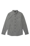 Volcom Orion Cotton Oxford Button-down Shirt In Black