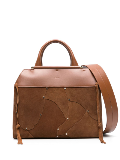 Chloé Medium Steph Tote Bag In Brown
