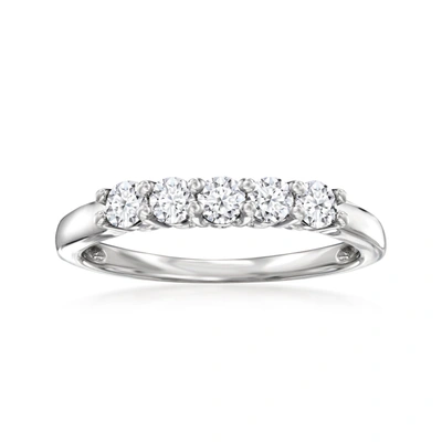 Ross-simons Lab-grown Diamond 5-stone Ring In Sterling Silver In White
