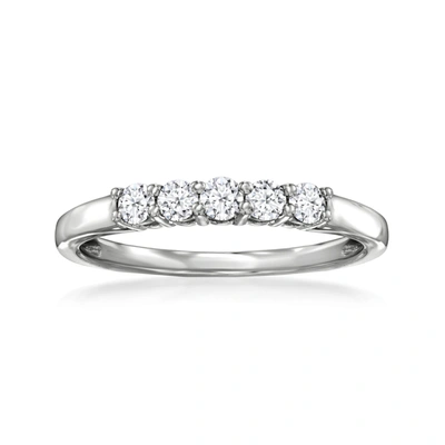 Ross-simons Lab-grown Diamond 5-stone Ring In Sterling Silver In White