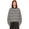 Acne Studios Mohair Striped Sweater Grey/beige