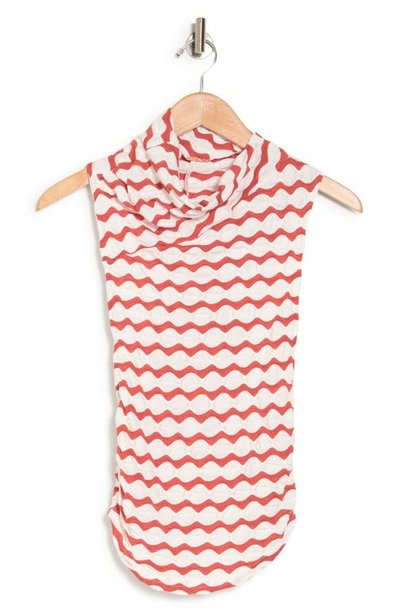 Free People Kaleidoscope Sleeveless Cowl Neck Top In Terracotta