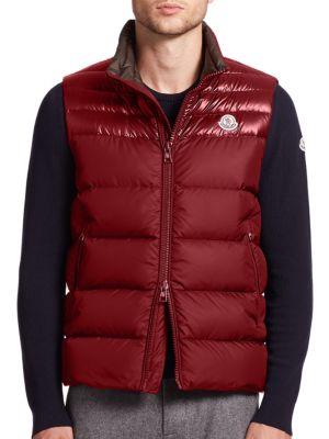 Moncler Dupres Quilted Down Vest In Red | ModeSens