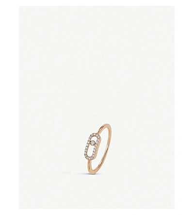 Messika Move Uno 18ct Rose-gold And Diamond Ring In Pink