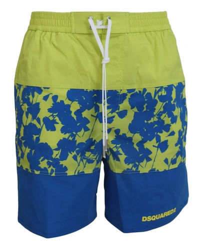 Dsquared² Exquisite Blue Green Swim Shorts Men's Boxer