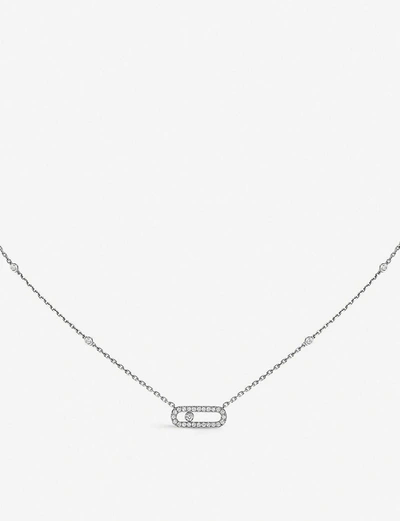 Messika Move Uno 18ct White-gold And Diamond Necklace