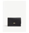 Michael Michael Kors Logo Leather Carryall Wallet In Black