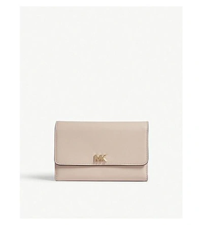 Michael Michael Kors Logo Leather Carryall Wallet In Soft Pink