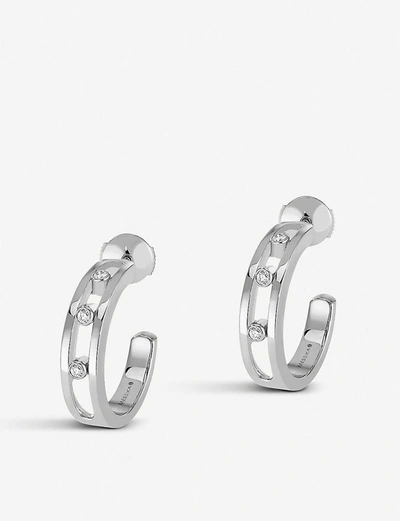 Messika Move 18ct White-gold And Diamond Hoop Earrings