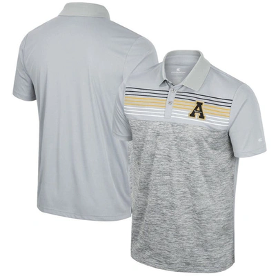 Colosseum Gray Appalachian State Mountaineers Cybernetic Polo