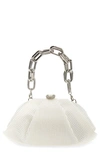 Judith Leiber Gemma Crystal Clutch In White