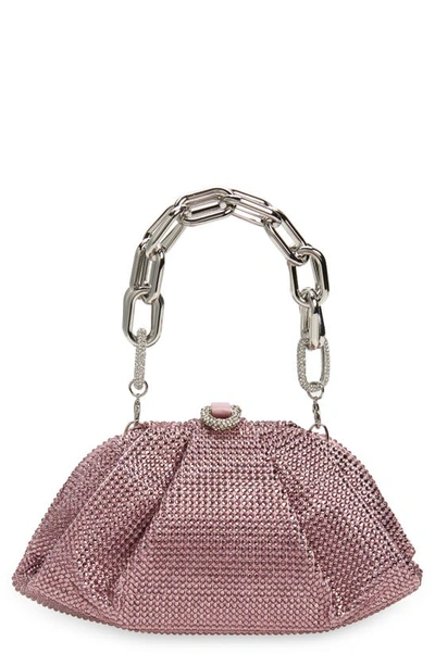 Judith Leiber Gemma Crystal Clutch In Silver Light Amethyst