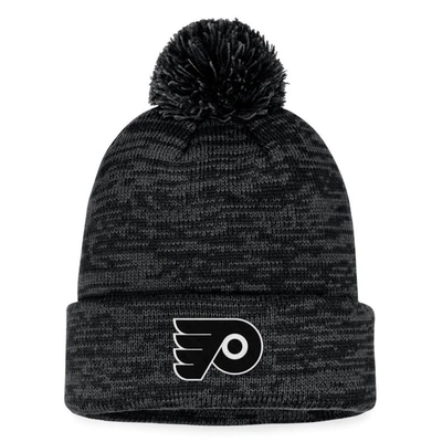 Fanatics Branded Black Philadelphia Flyers Fundamental Cuffed Knit Hat With Pom