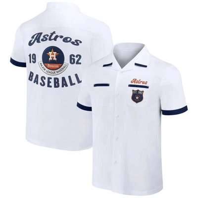 Darius Rucker Collection By Fanatics White Houston Astros Bowling Button-up Shirt