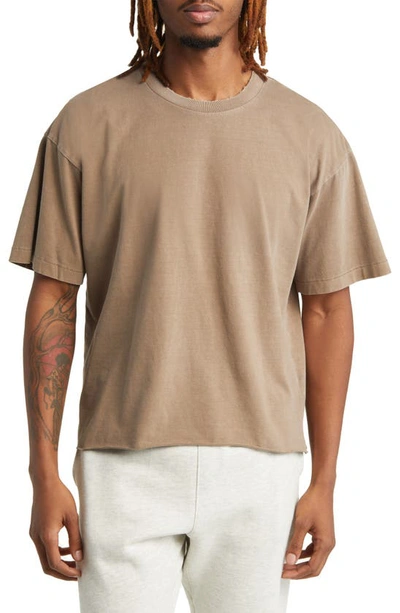 Elwood Core Oversize Organic Cotton T-shirt In Brown